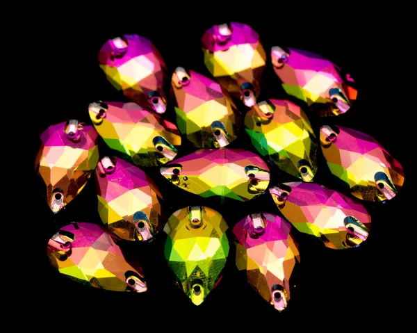 Diamantes de imitación de cristal colorido —  Fotos de Stock