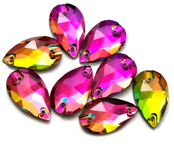 다채로운 수정 같은 모조 다이아몬드 — 스톡 사진
