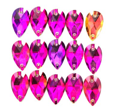 Renkli kristal kolye