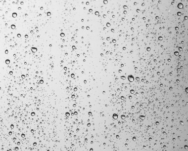 Pencere camında yağmur damlaları