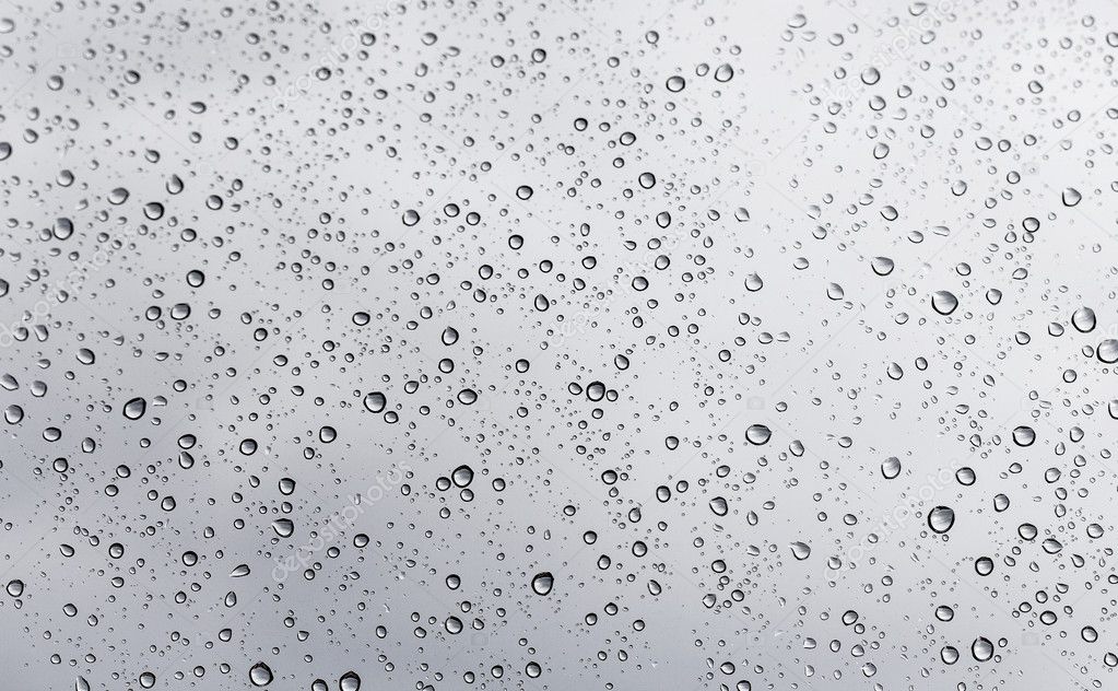 Raindrops on window glass