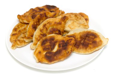 Kızarmış çörek plaka üzerinde