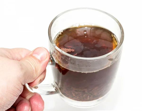 Csésze tea a kezében — Stock Fotó