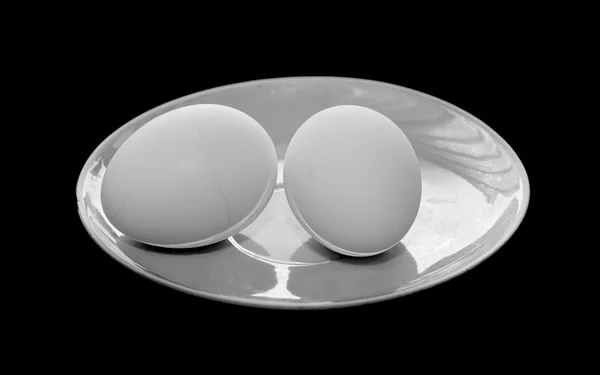 Αυγά σε μαύρο φόντο — Φωτογραφία Αρχείου