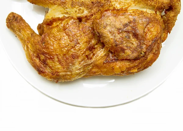 Fried chicken on plate — Stock Photo, Image