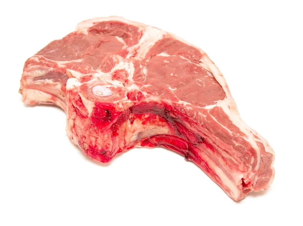 Frisches rohes Fleisch am Knochen — Stockfoto