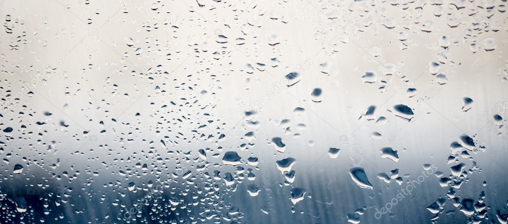 Raindrops on window glass