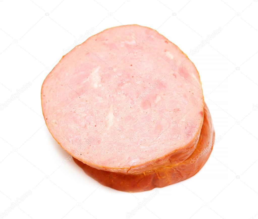Ham sausage isolated