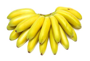 Beyaz üzerinde izole edilmiş muzlar