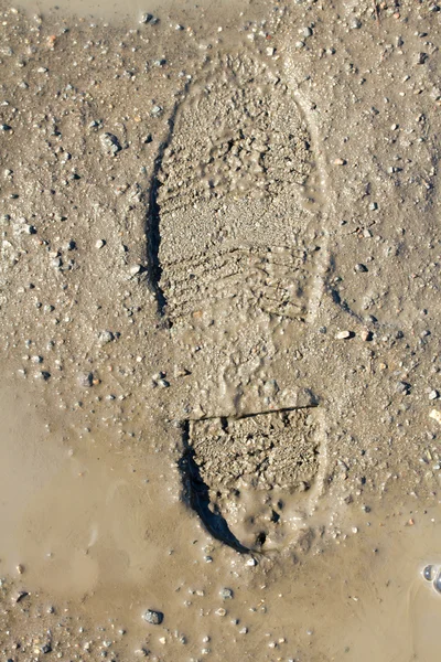 Zapatos de sendero en el barro — Foto de Stock