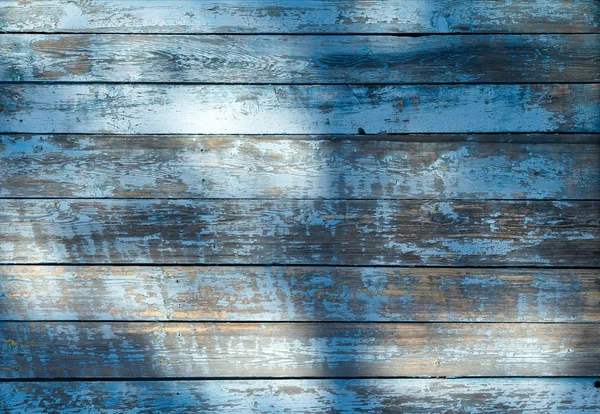 Wooden old blue fence — Stock Photo, Image