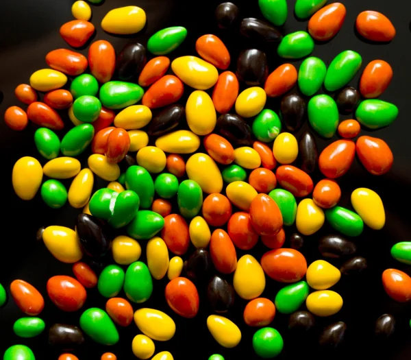 A fekete színes cukorkák — Stock Fotó