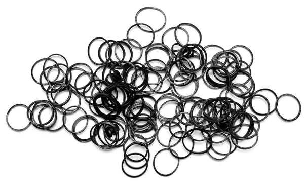 Rubber bands on a white — Stock Photo, Image