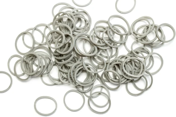 Rubber bands op een wit — Stockfoto