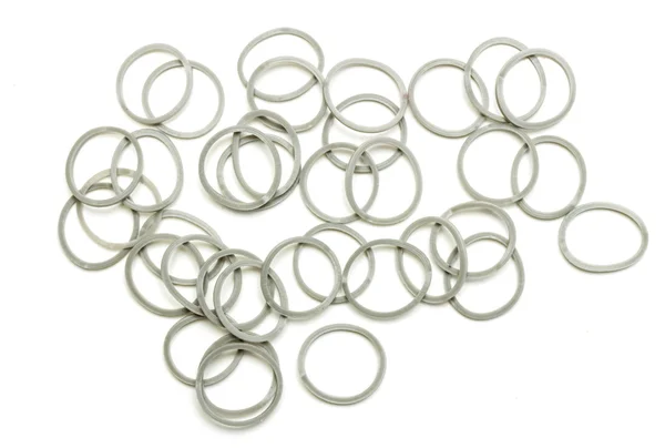 Rubber bands on a white — Stock Photo, Image