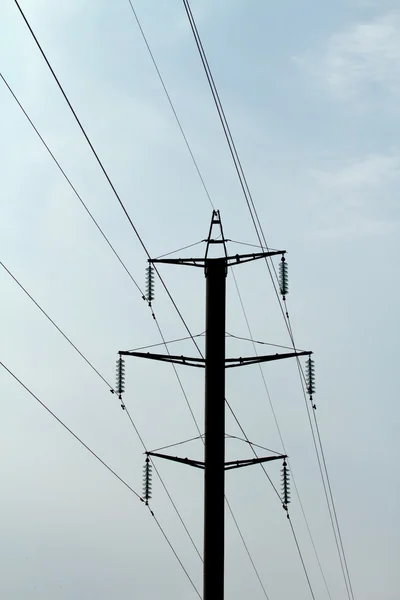 High-voltage line on the sky — Stock Photo, Image