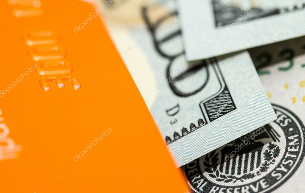 Petropavlovsk, Kazakhstan - APRIL 7, 2015: Photo of VISA credit card with american dollars