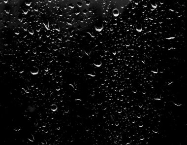 Cam karşı su damlaları