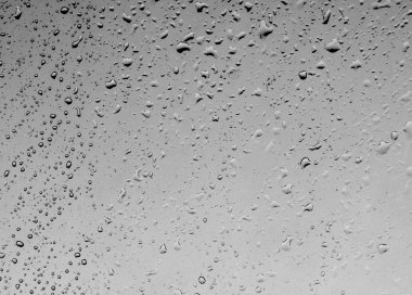 Cam karşı su damlaları