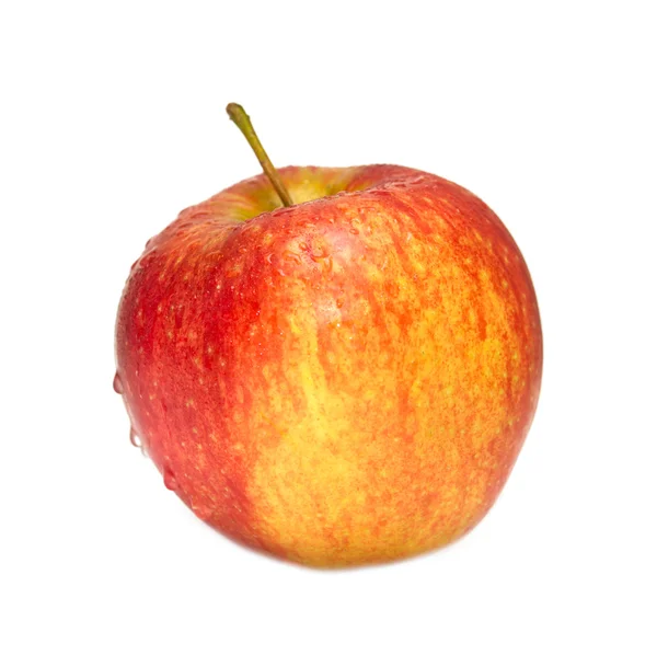 Rött äpple isolerad på vit bakgrund — Stockfoto