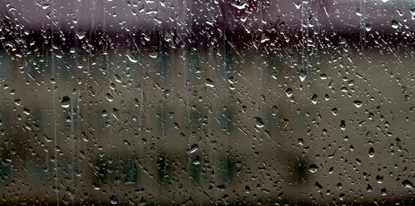 Gotas de água em vidro — Fotografia de Stock