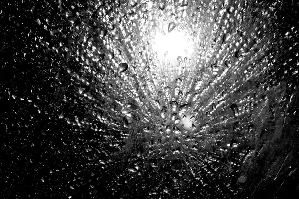 Gotas de agua sobre vidrio — Foto de Stock