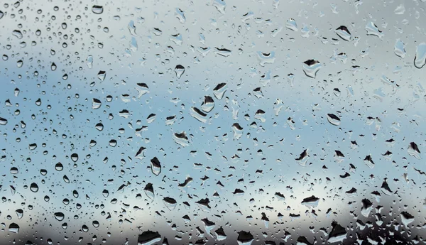 Gotas de água em vidro — Fotografia de Stock