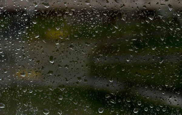 Gotas de água em vidro — Fotografia de Stock