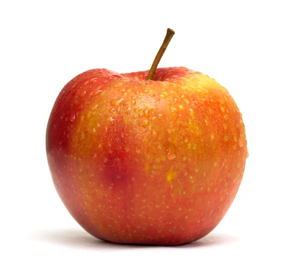 Manzana roja aislada sobre fondo blanco — Foto de Stock