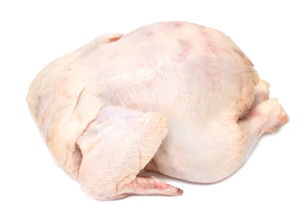 Raw hen on a white background — Stock Photo, Image