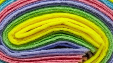 Terry havlu farklı renklerde arka plan