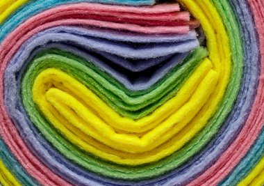 Terry havlu farklı renklerde arka plan