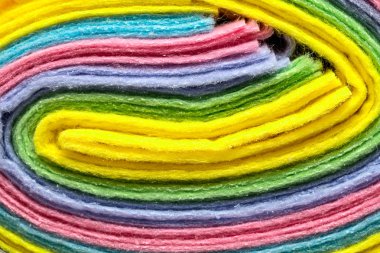 Terry havlu farklı renklerde arka plan