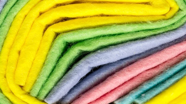 Terry towels of different colors background — Stock Photo, Image