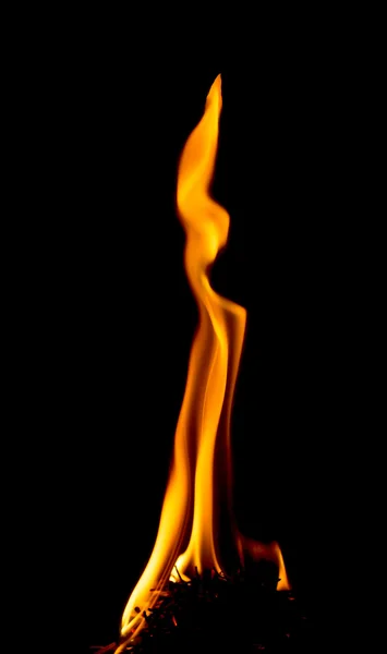 Fire on a black background — Stock Photo, Image