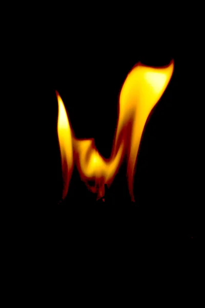 Fire on a black background — Stock Photo, Image