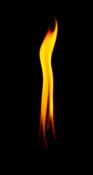Vuur op een zwarte achtergrond — Stockfoto