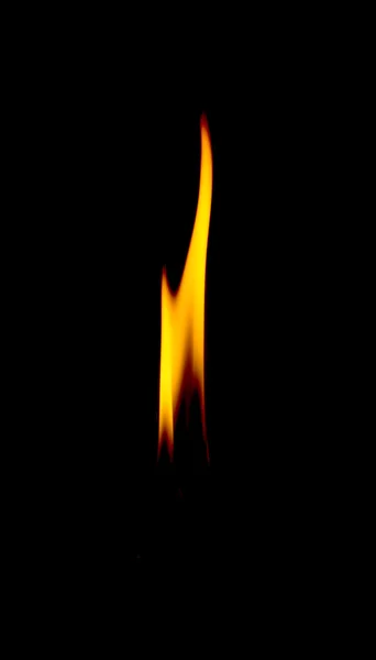 Ogień na czarnym tle — Zdjęcie stockowe