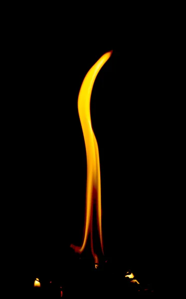 Fire on a black background — Stock Photo, Image