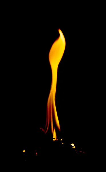 Fire on a black background — Stock Photo, Image