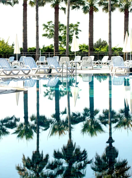 Swimming pool with reflections — Stock Photo, Image