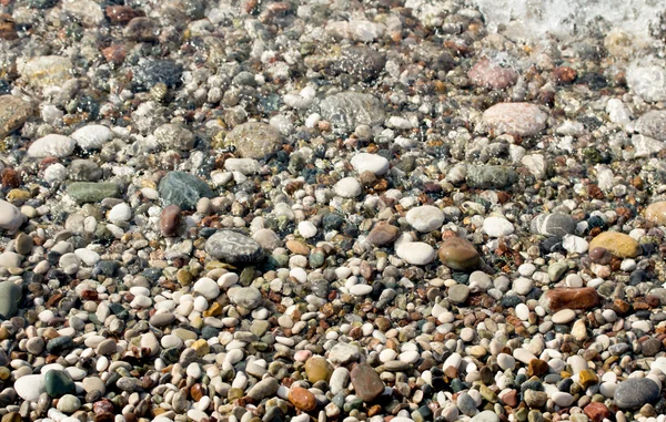 Background of pebbles on a beach — Stock Photo, Image