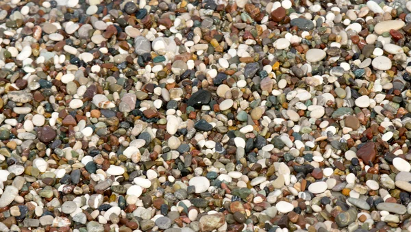 Färgglada småsten på en strand — Stockfoto