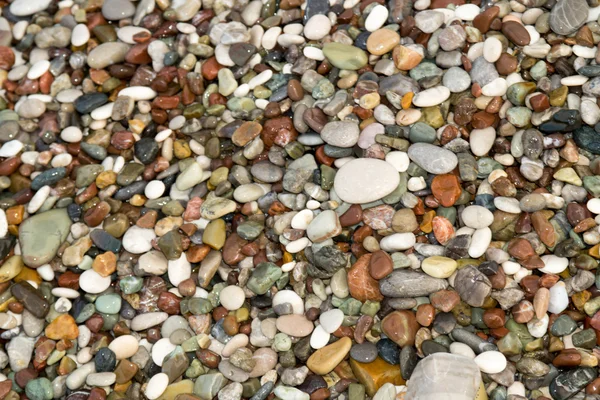 Красочные гальки на пляже — стоковое фото