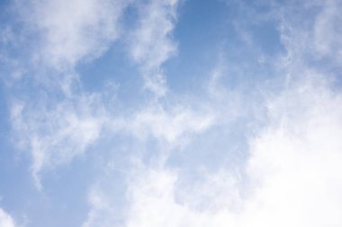 White clouds on blue sky, cloudy sky background.