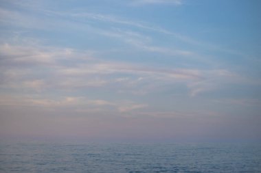 Sky background with clouds. White clouds against a blue sky.