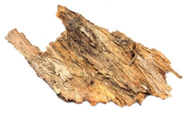 Kaba bir dokusu ve birkaç deliği olan bir tahta parçası. Elementler tarafından aşınmış gibi görünüyor.