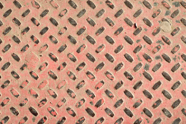 Textura de chapas de aço xadrez enferrujado — Fotografia de Stock