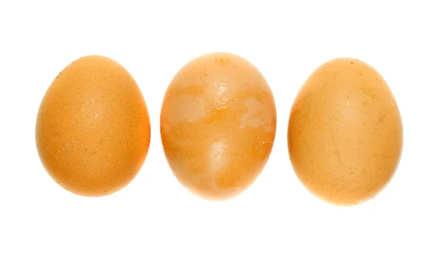 Bruine eieren op een witte achtergrond — Stockfoto