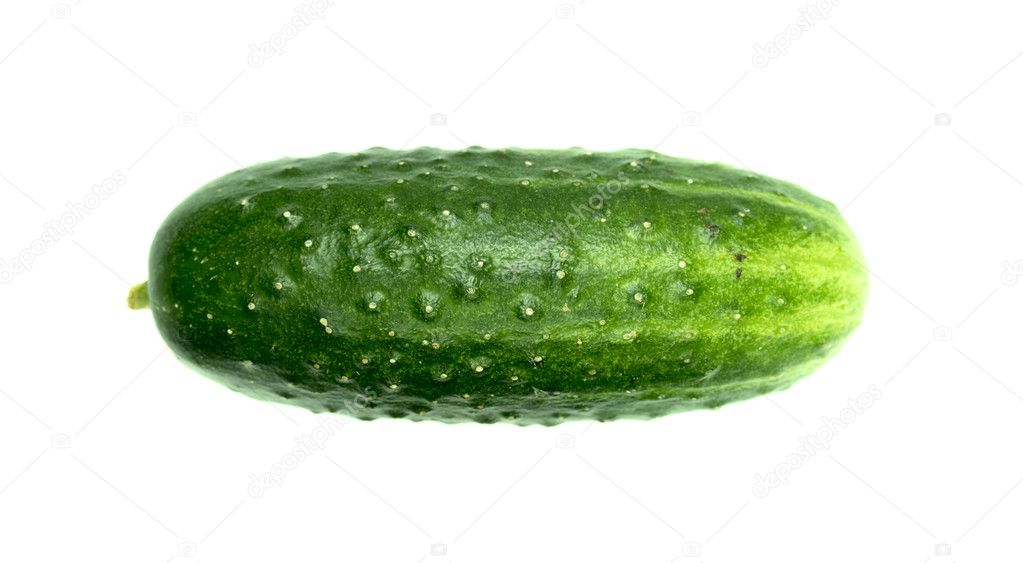green cucumber isolated
